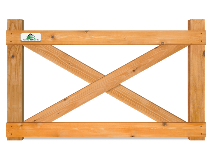 Crossbuck decorative farm fence in the Charlotte Metro Area area.