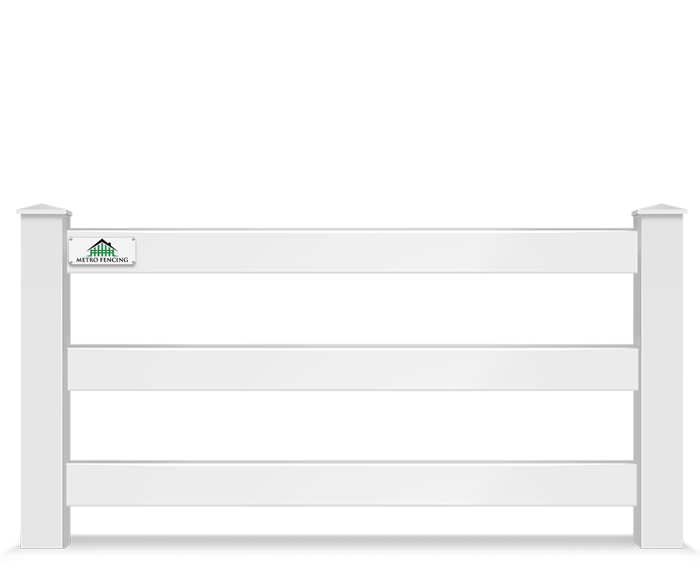 Vinyl split rail farm fence contractor in Charlotte Metro Area