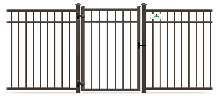 Metal gate in closed position