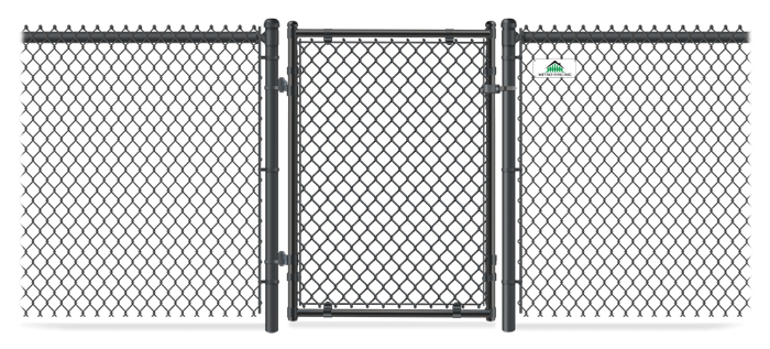 Chain Link gate in closed position