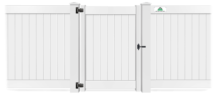 Vinyl gate in closed position