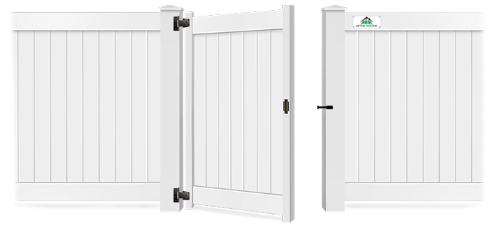 Vinyl gate in open position