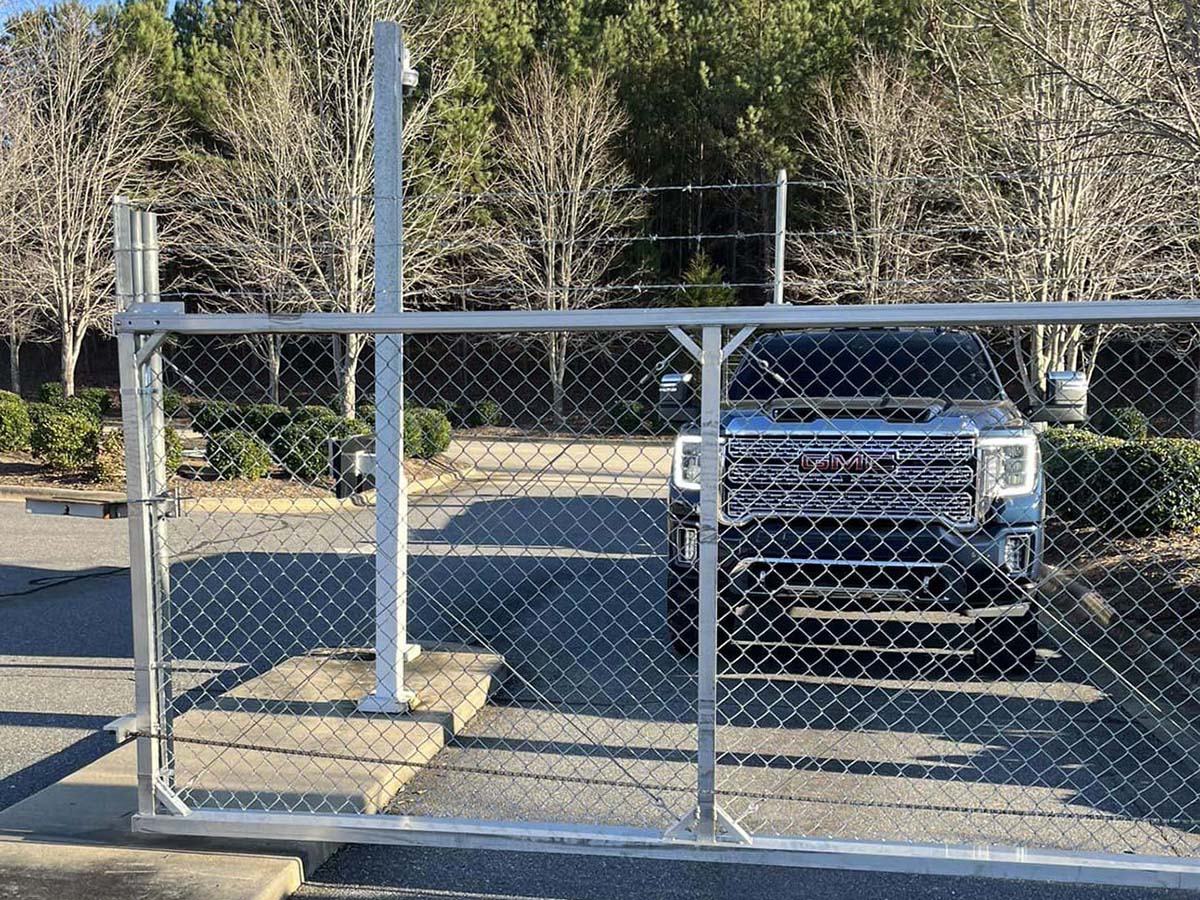 Fence with Commercial Chain Link Gate Installation Company in Mooresville North Carolina in Charlotte Metro Area